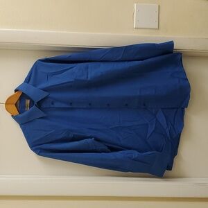 Vintage blue Van Heusen  button up long sleeve shirt size XL